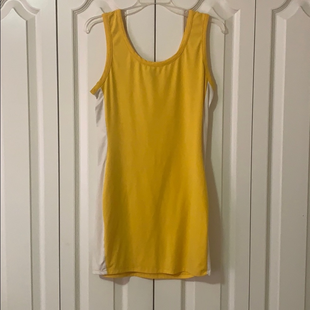 yellow dress with white on sides from rue 21